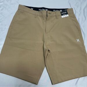NWT Hurley Men's Khaki Flat Front Shorts